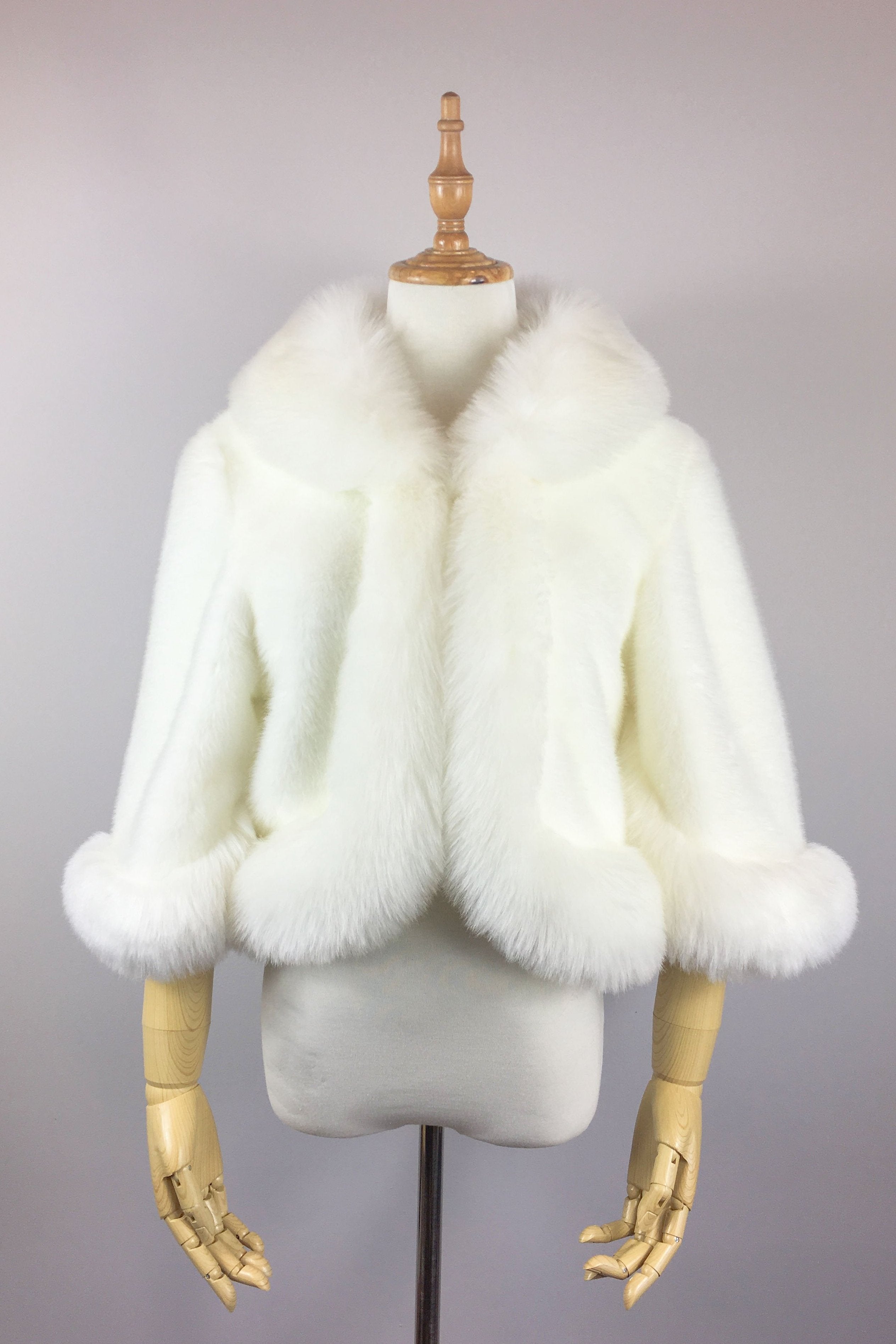 Chloe White Faux Fur Jacket for Women - Ivory Winter Coat with Hood | Warm Fashion Outerwear for Cold Weather, Parties & Holiday Events