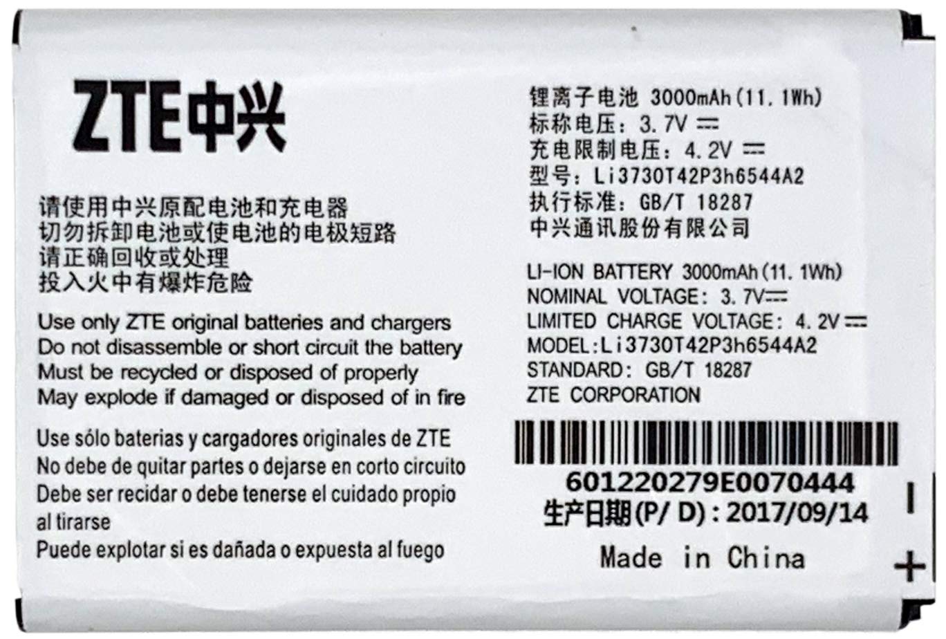 Original ZTE Li3730T42P3H6544A2 Replacement Battery for MF96 MF96U Z289L Sonic 2.0 Hotspot - Long-Lasting Power for Travel, Work & Remote Connectivity