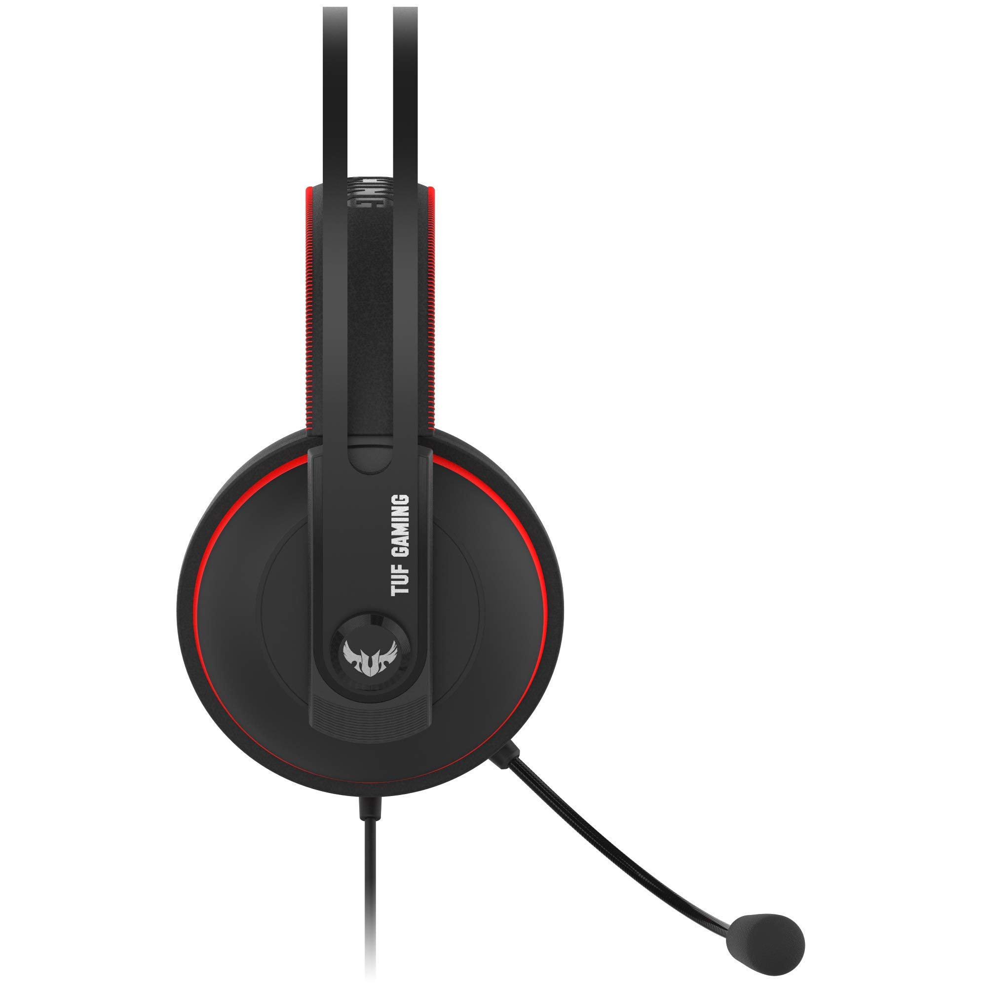 ASUS TUF Gaming H7 Wired Gaming Headset for PC & PS4 - 7.1 Virtual Surround Sound, Comfortable Eyewear-Friendly Ear Cushions - Red | Perfect for FPS, RPG & Online Multiplayer Gaming Sessions