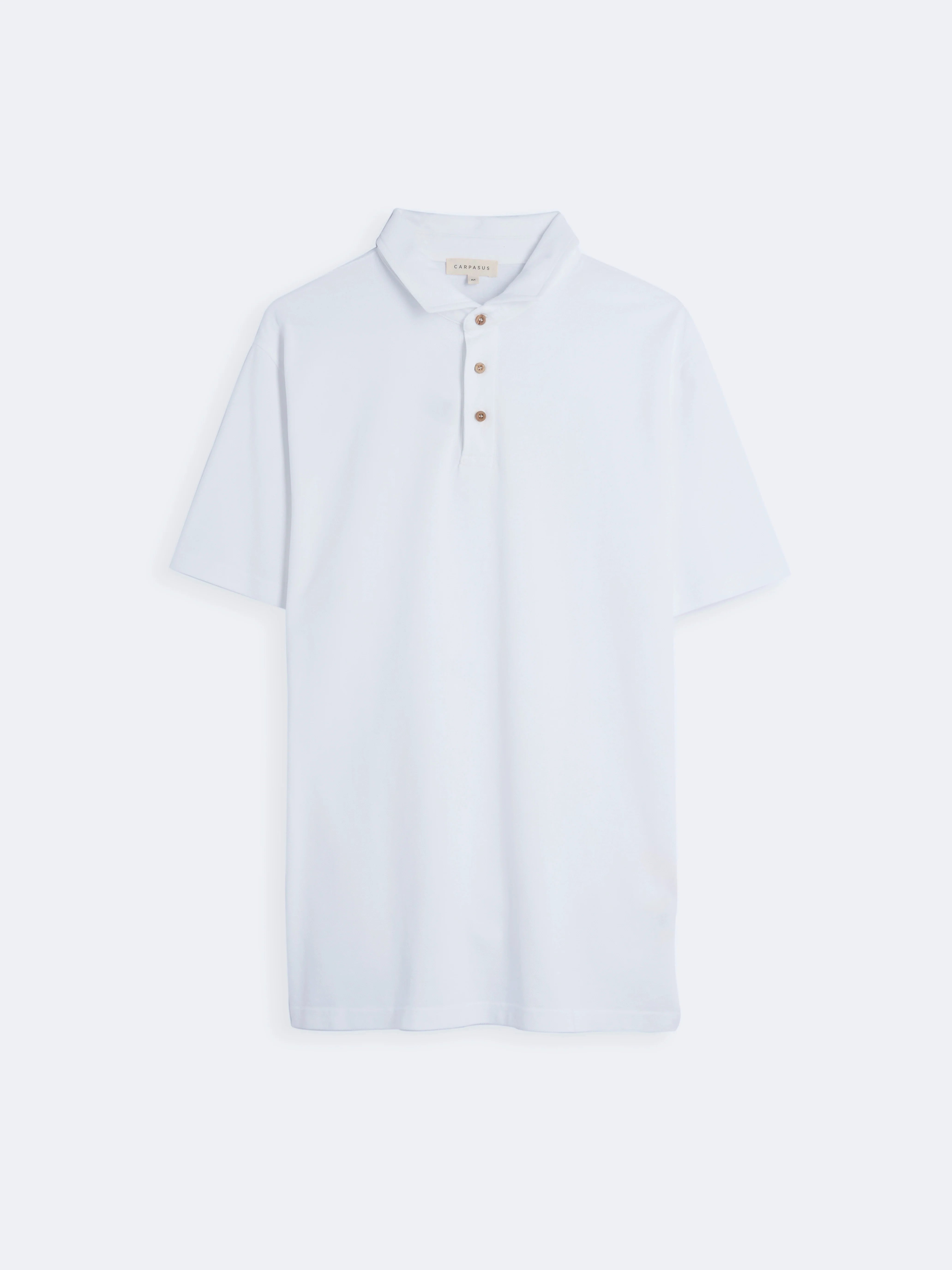 Men's Classic Polo Shirt - Short Sleeve Cotton Casual Top for Summer - White Cavalo Style - Perfect for Golf, Office & Outdoor Activities