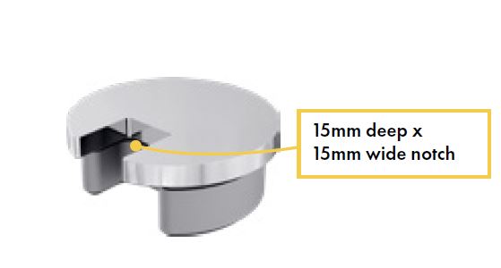 Premium SS316L High Polish One-Way Notched Top Cap - Perfect for Vape Tanks, E-Cigarettes & Mods