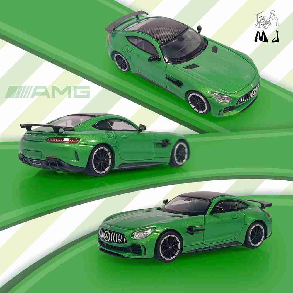 1/64 Mercedes Benz AMG GTR Diecast Model Car - Limited Edition Collectible Toy with Opening Doors - Perfect for Car Enthusiasts & Gift Giving - Display, Play or Collect