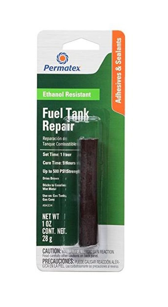 Permatex 84334 28g Fuel Tank Repair Kit - High-Temperature Resistant Epoxy Putty for Gas Tank Leaks - Fixes Metal, Plastic & Fiberglass Tanks (Great for Cars, Motorcycles, Boats & Outdoor Equipment)