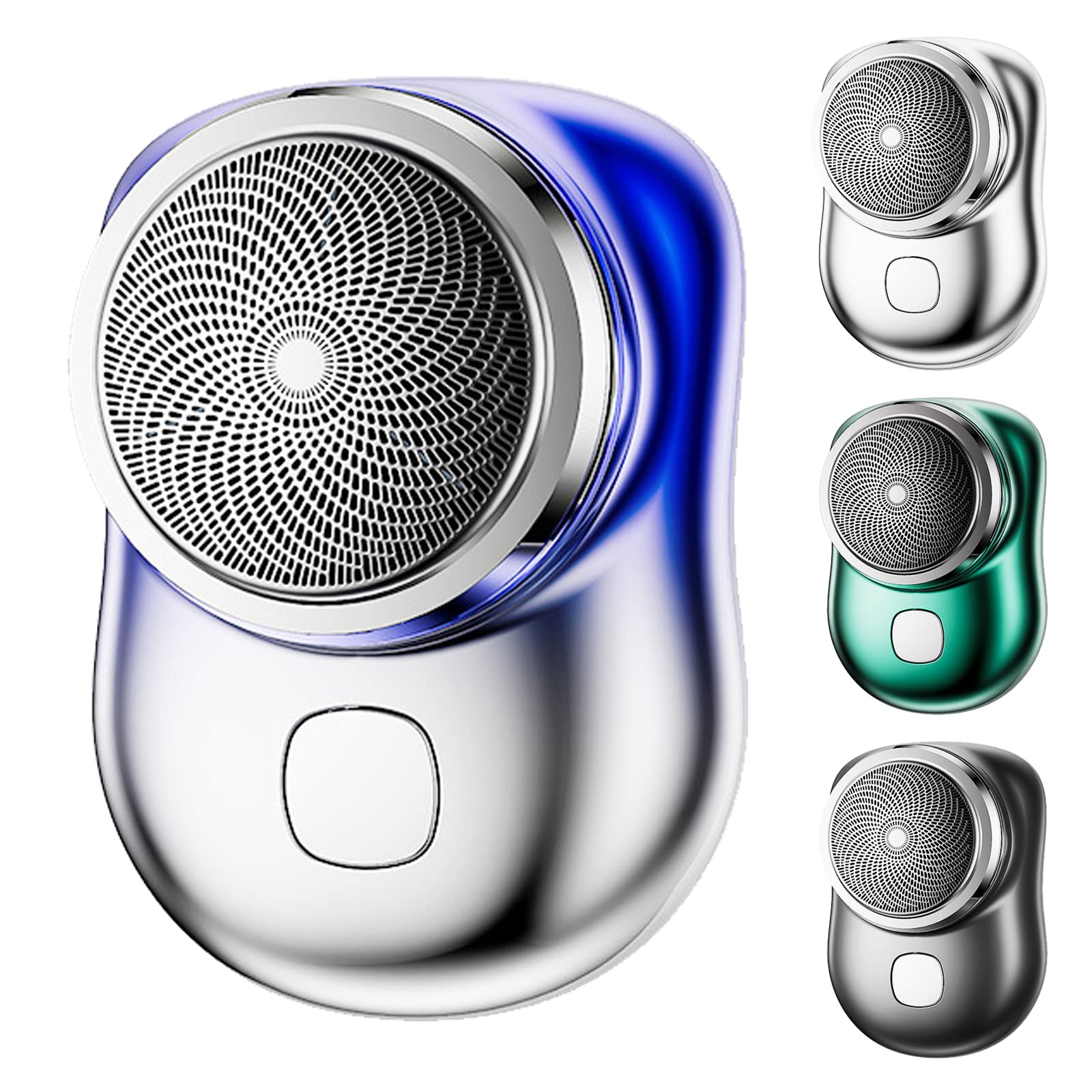HIDRUO Mini Electric Shaver for Men - Portable USB Rechargeable Wet & Dry Shaver, Waterproof Type-C Razor, Compact Travel Shaver for Face & Body (Blue) - Perfect for Travel, Gym & Daily Grooming