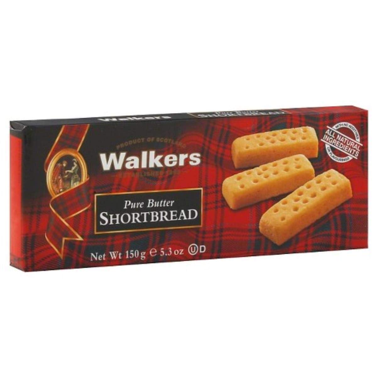 Walkers Shortbread Stem Ginger Cookies, 5.3 Oz (12 Pack) - Traditional Scottish Biscuits with Real Ginger - Perfect for Tea Time, Gifts & Holiday Baking