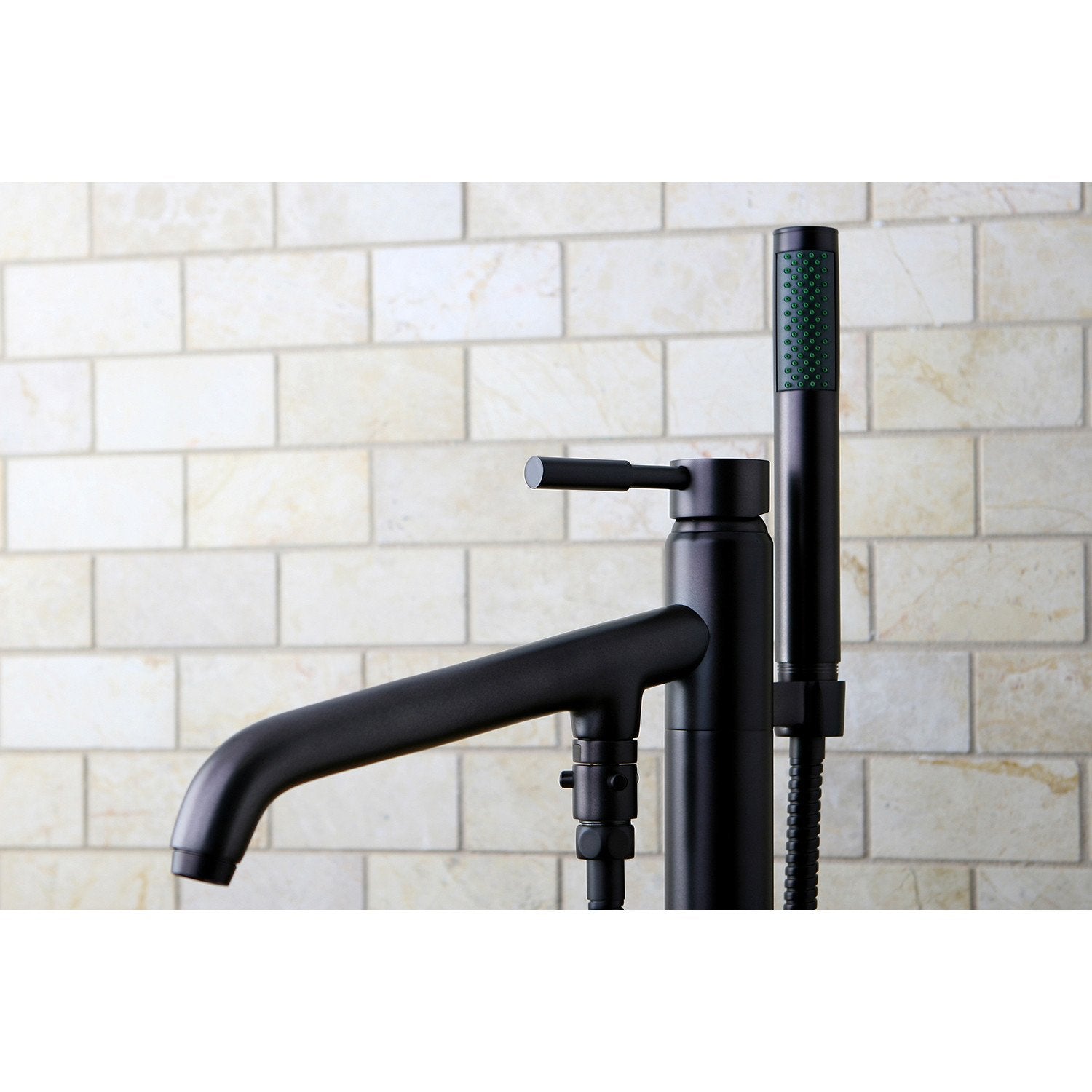 Concord Oil Rubbed Bronze Roman Tub Faucet with Hand Shower KS8135DL - Freestanding Bathtub Filler for Luxury Bathroom & Spa Experience