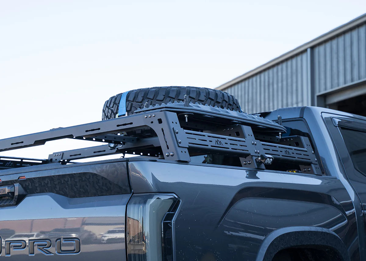 2022+ Toyota Tundra Mid Height Bed Rack - Heavy Duty Aluminum Truck Bed Rack for Off-Road & Camping Gear | Perfect for Overlanding, Hunting & Outdoor Adventures