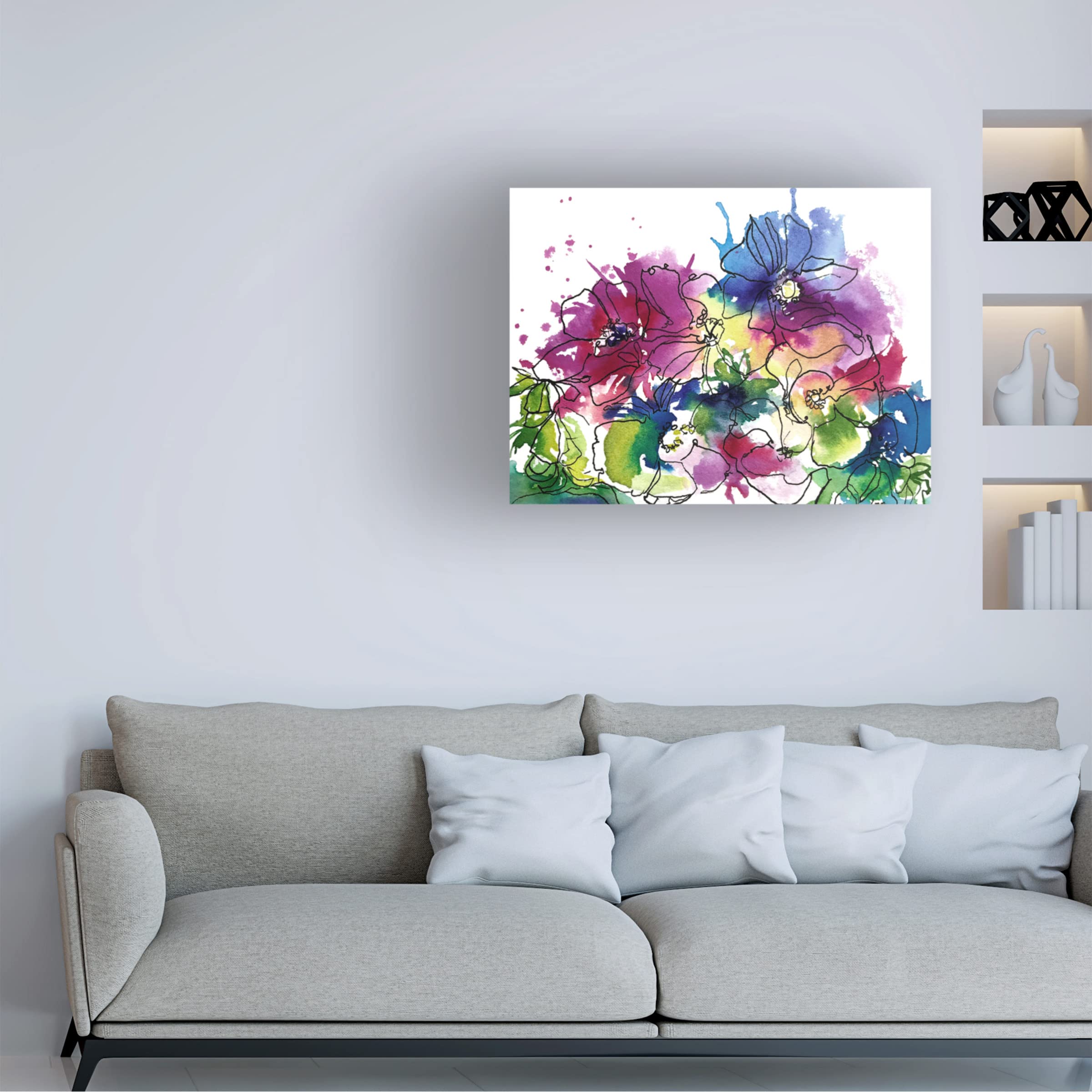 Trademark Fine Art 'Anemones' Canvas Wall Art by Schuyler Rideout - Vibrant Floral Painting for Living Room, Bedroom & Office Decor