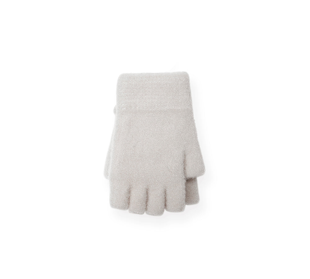 EVERAU® Fingerless Ultra Plush Knit Bearling Gloves - Warm Winter Gloves for Women & Men, Soft Touchscreen Compatible, Perfect for Outdoor Activities, Running, Hiking, and Cold Weather Protection