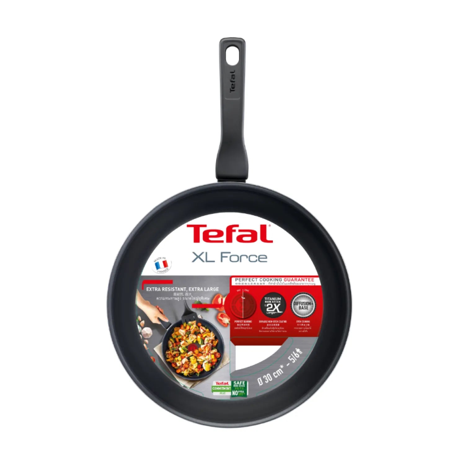 Tefal XL Force Non Stick Frying Pan 30cm - Large Durable Cookware for Professional & Home Cooking, Perfect for Searing, Frying & Sauteing