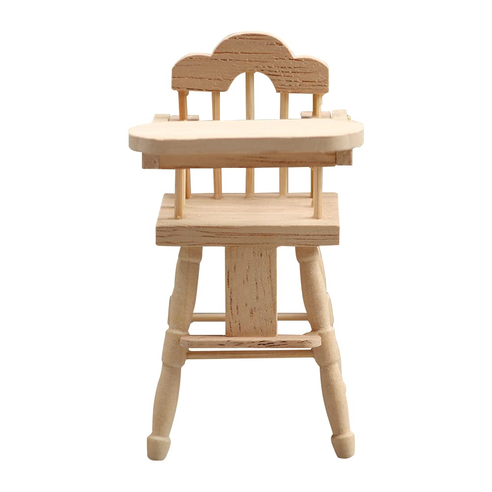 Mini House Wooden High Chair for Babies - Safe & Stylish Infant Feeding Chair - Perfect for Nursery, Photography Props, and Home Decor