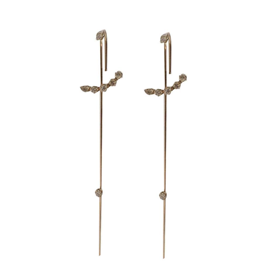 Women's Fashion Ear Wrap Crawler Hook Earrings - 2PCS Classic Clip-On Earrings for Women | Elegant Party, Wedding & Everyday Wear Accessories