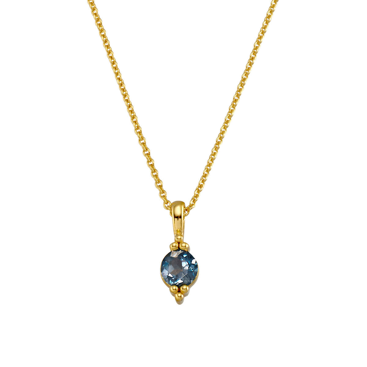 Glisten London Blue Necklace for Women - Elegant Sterling Silver Pendant with Cubic Zirconia, Perfect for Gifts, Parties & Everyday Wear