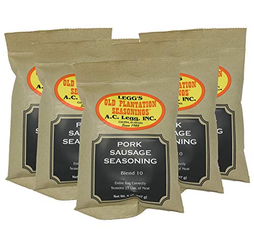 2-Pack of A.C. Legg Blend 10 Pork Sausage Seasoning - 8 Oz Each | Premium Sausage Spice Mix for Homemade Breakfast Links, Italian Sausage & Grilling | Perfect for BBQ, Camping & Family Cookouts