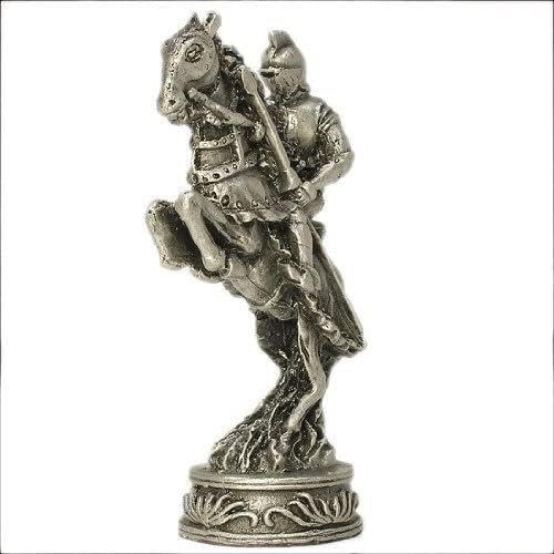 WE Games Pewter Medieval Themed Chess Set - Unique Metal Chess Board Game for Adults, Luxury Handcrafted Chess Pieces with Detailed Sculptures | Perfect for Home Decor, Gift Giving & Strategy Game Lovers