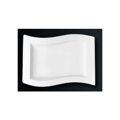 Villeroy & Boch NewWave 19.25 x 11.75 Inch White Porcelain Rectangle Serving Platter - Elegant Dinner Party, Buffet & Holiday Entertaining Dish