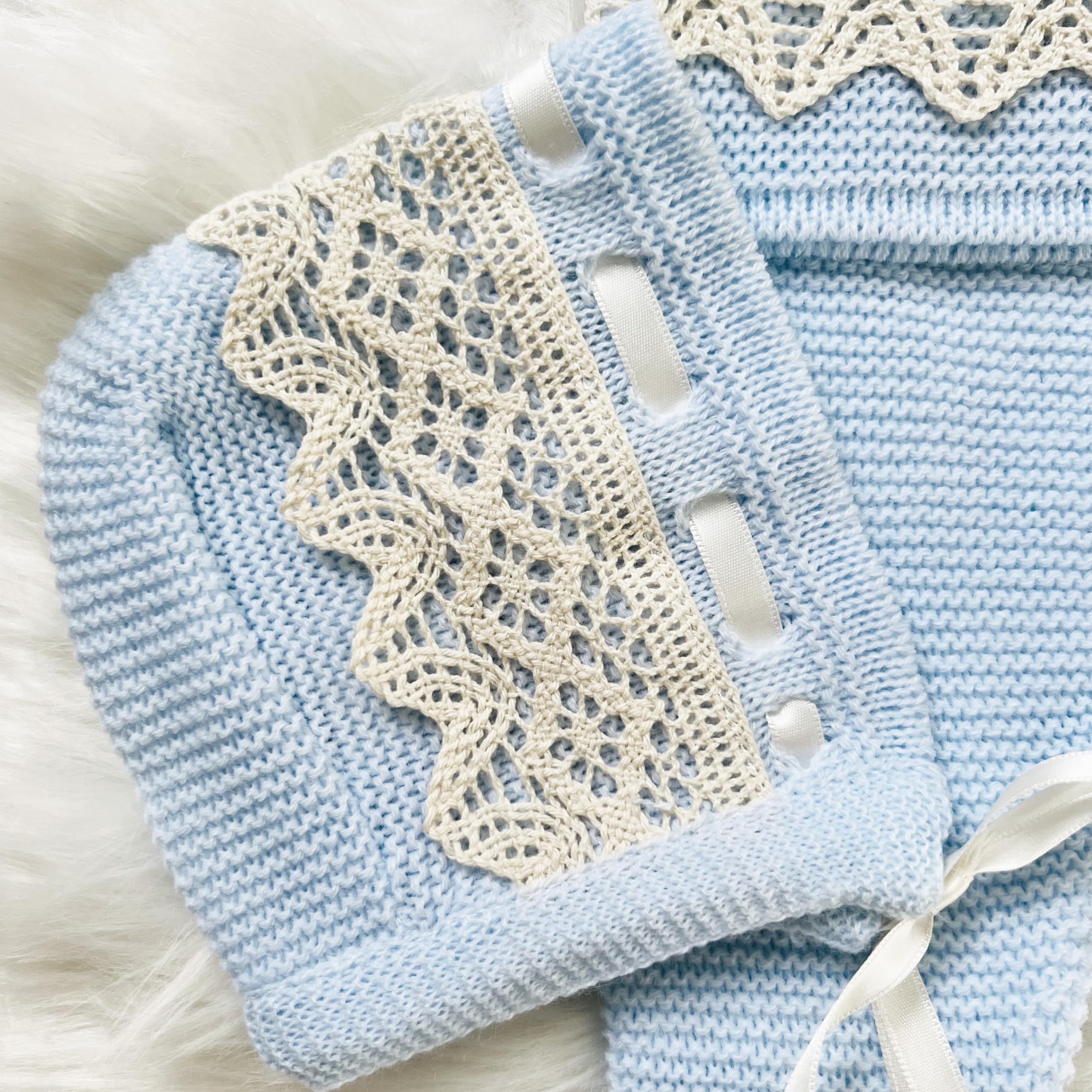 Newborn Baby Knitted Clothes Set - Soft Cotton Coming Home Outfit for Boys & Girls | Perfect for Hospital Photos, Christening & First Family Outings