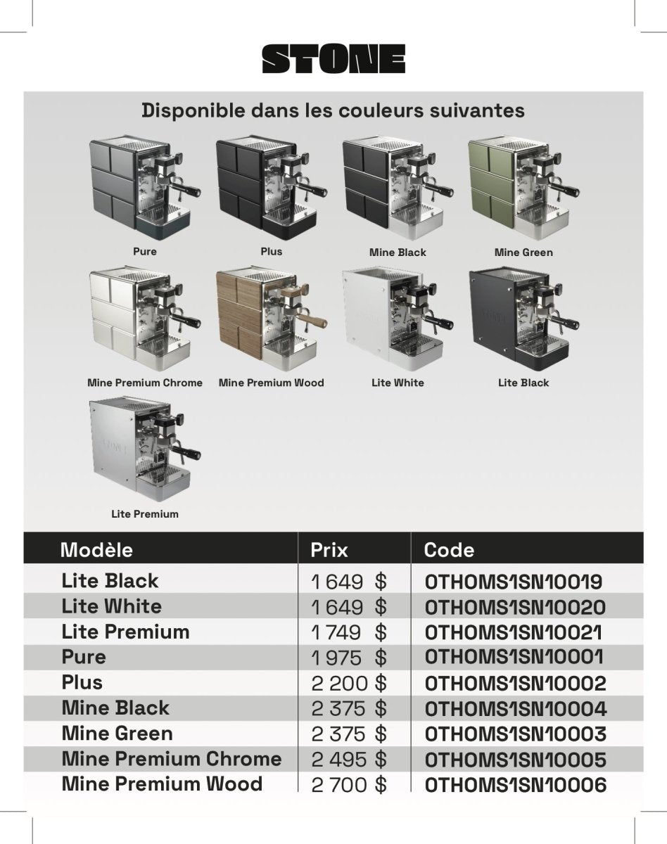 Premium Chrome Espresso Machine for Home & Office - Stone Design with Mine Technology - Perfect for Coffee Lovers & Baristas
