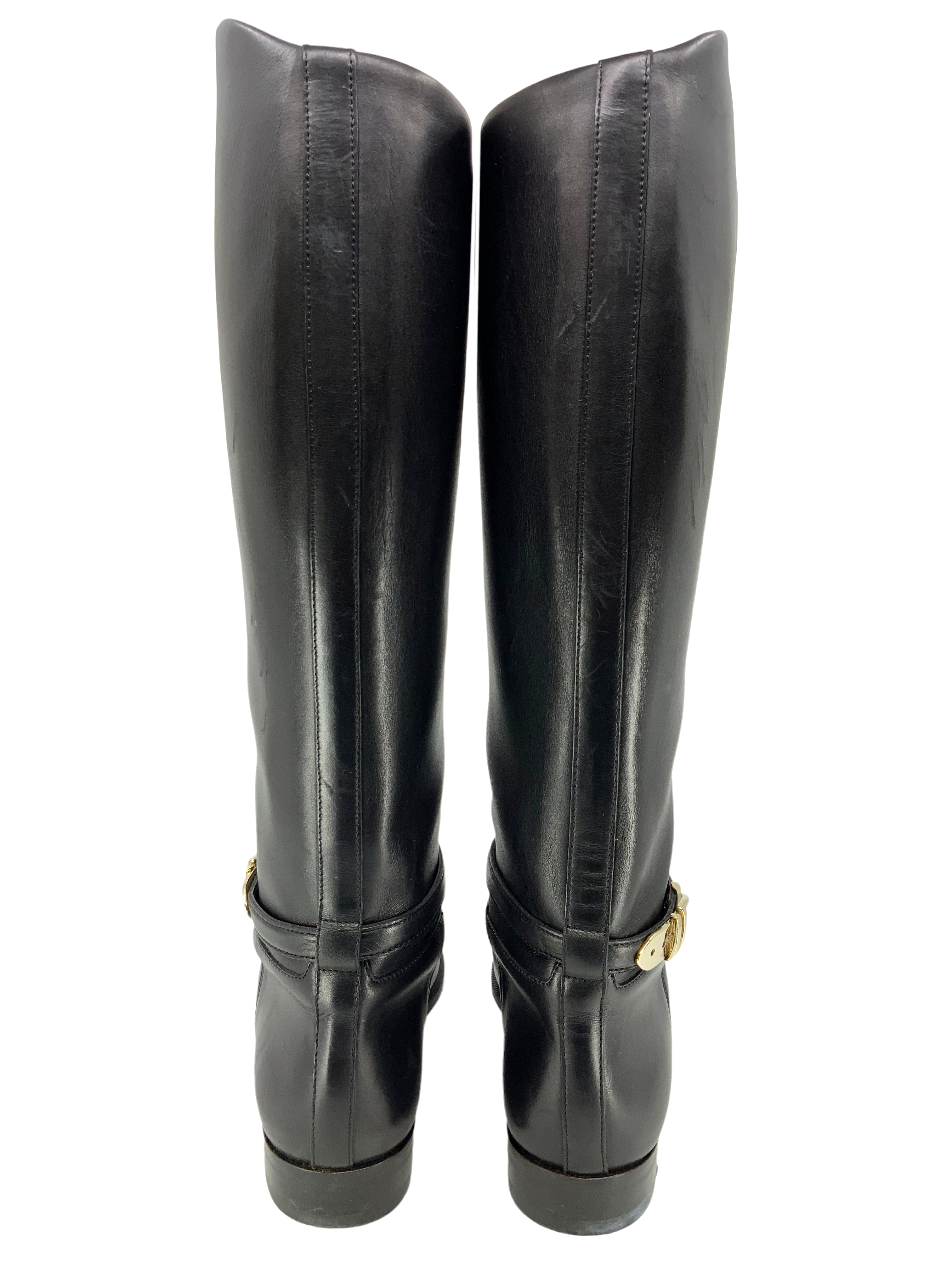 Gucci Genuine Leather Buckle Knee High Boots for Women - Size 7.5 US | Fashionable & Comfortable Winter Boots for Party, Office & Night Out