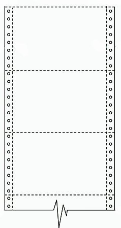 Compulabel 210857 Dot Matrix Continuous Pin Feed Post Cards - 6