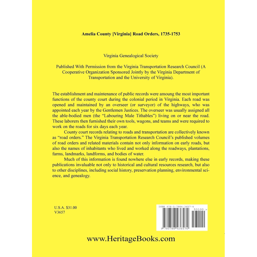 Amelia County Virginia Road Orders 1735-1753 | Historical Documents & Genealogy Research | Perfect for Historians & Ancestry Enthusiasts