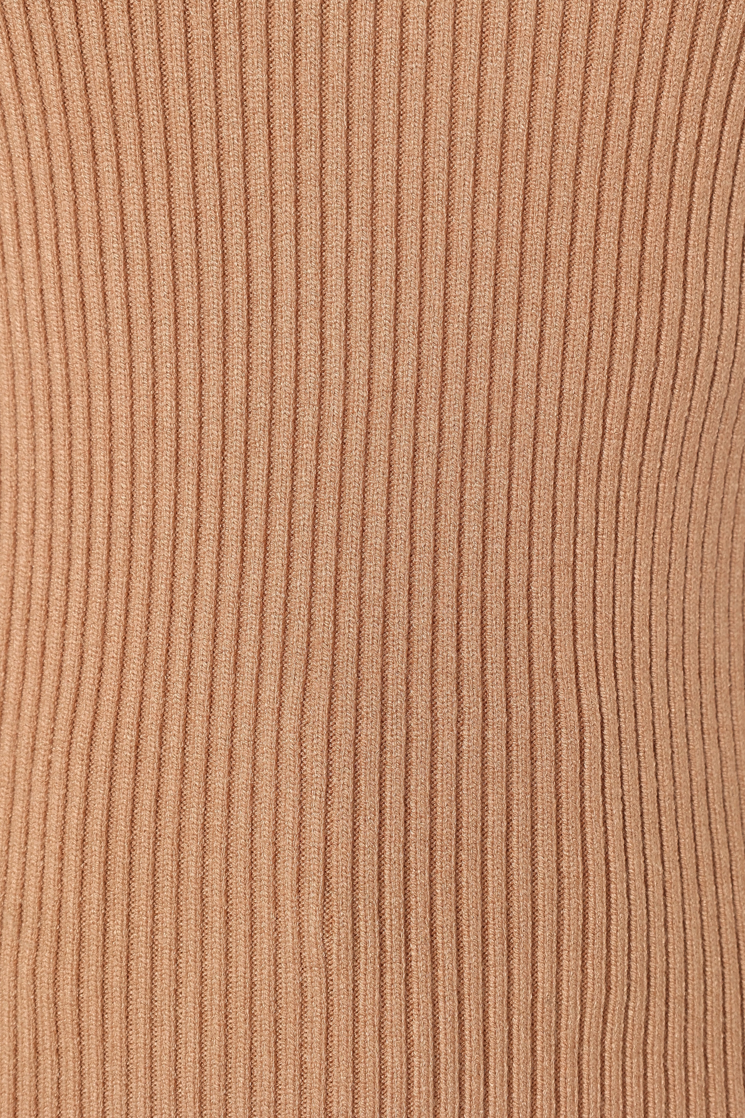 Emily Ribbed Knit Top in Taupe - Soft Stretch Casual Shirt for Women, Perfect for Layering, Office Wear & Everyday Outfits