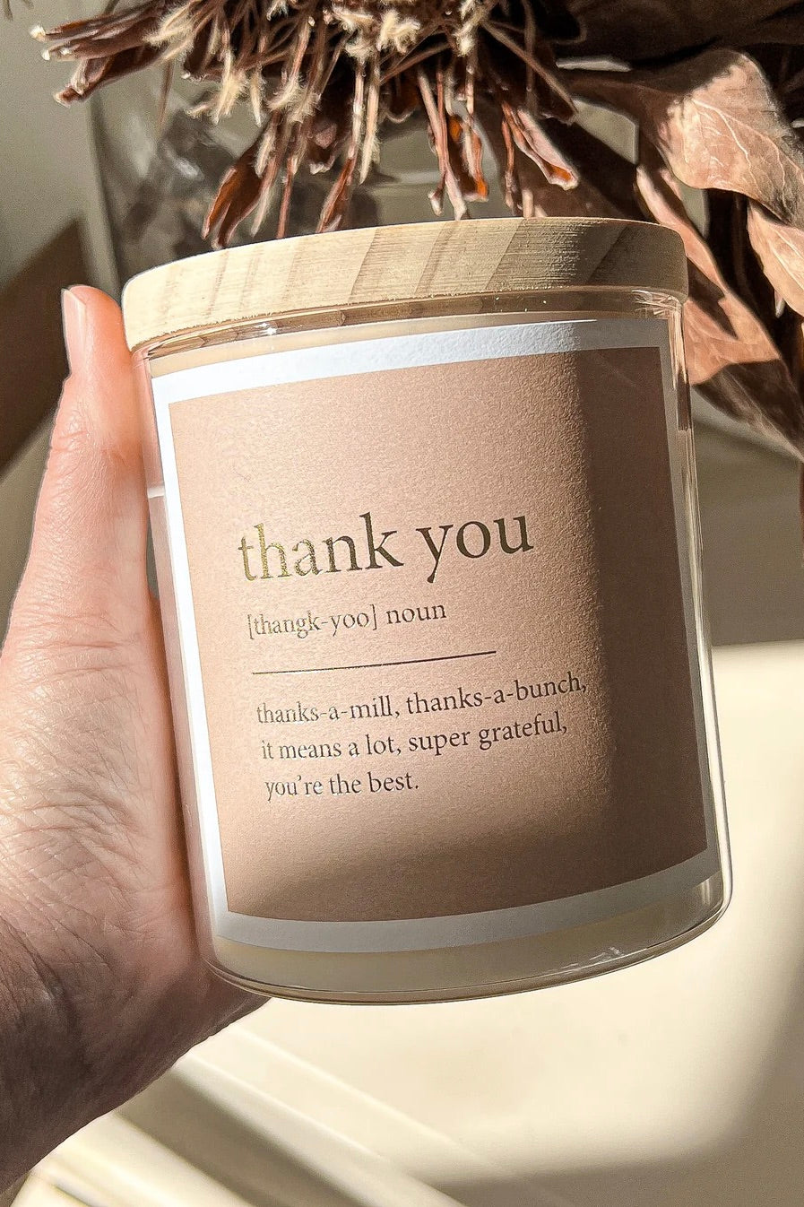 Goldie Thank You Biarritz Scented Candle 600g - Luxury Home Decor, Romantic Gifts & Relaxing Aromatherapy for Bedroom, Bathroom or Living Room
