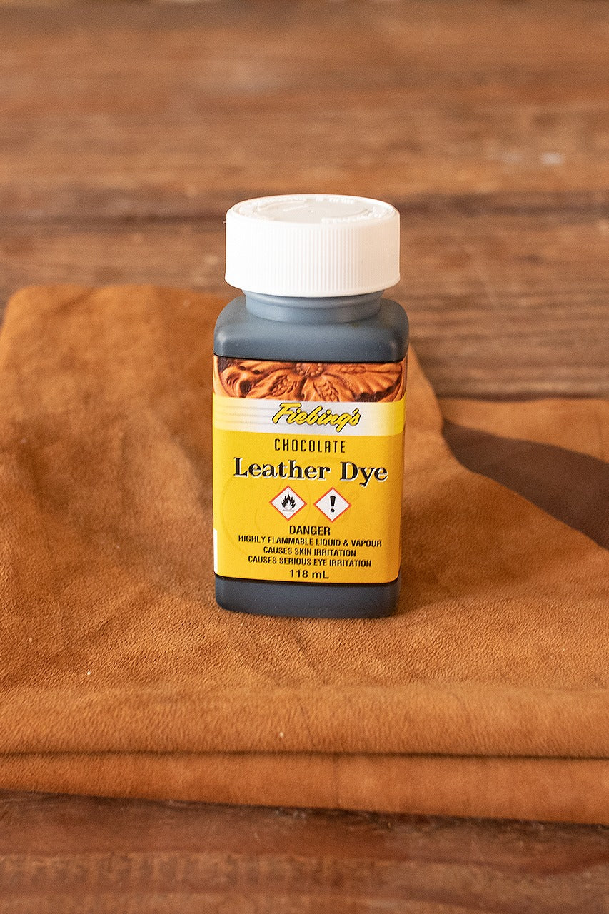 Fiebing's Professional Leather Dye - 4 oz (118ml) Chocolate Brown for Leather Crafting, Shoe Repair & DIY Projects - Perfect for Boots, Bags & Furniture Restoration