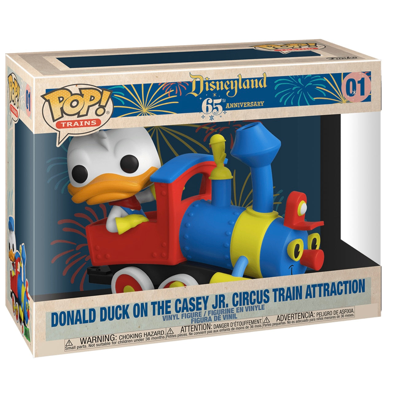Disneyland 65th Anniversary Donald Duck on the Casey Jr. Circus Train Attraction Pop! Vinyl Figure - Limited Edition Collectible for Disney Fans, Perfect for Display, Gifts, and Home Decor