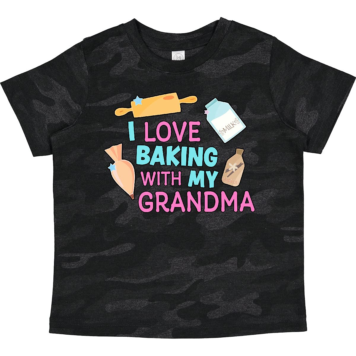 I Love Baking with My Grandma Toddler T-Shirt | Cute Grandparent Gift | Fun Cooking Activity Outfit for Kids