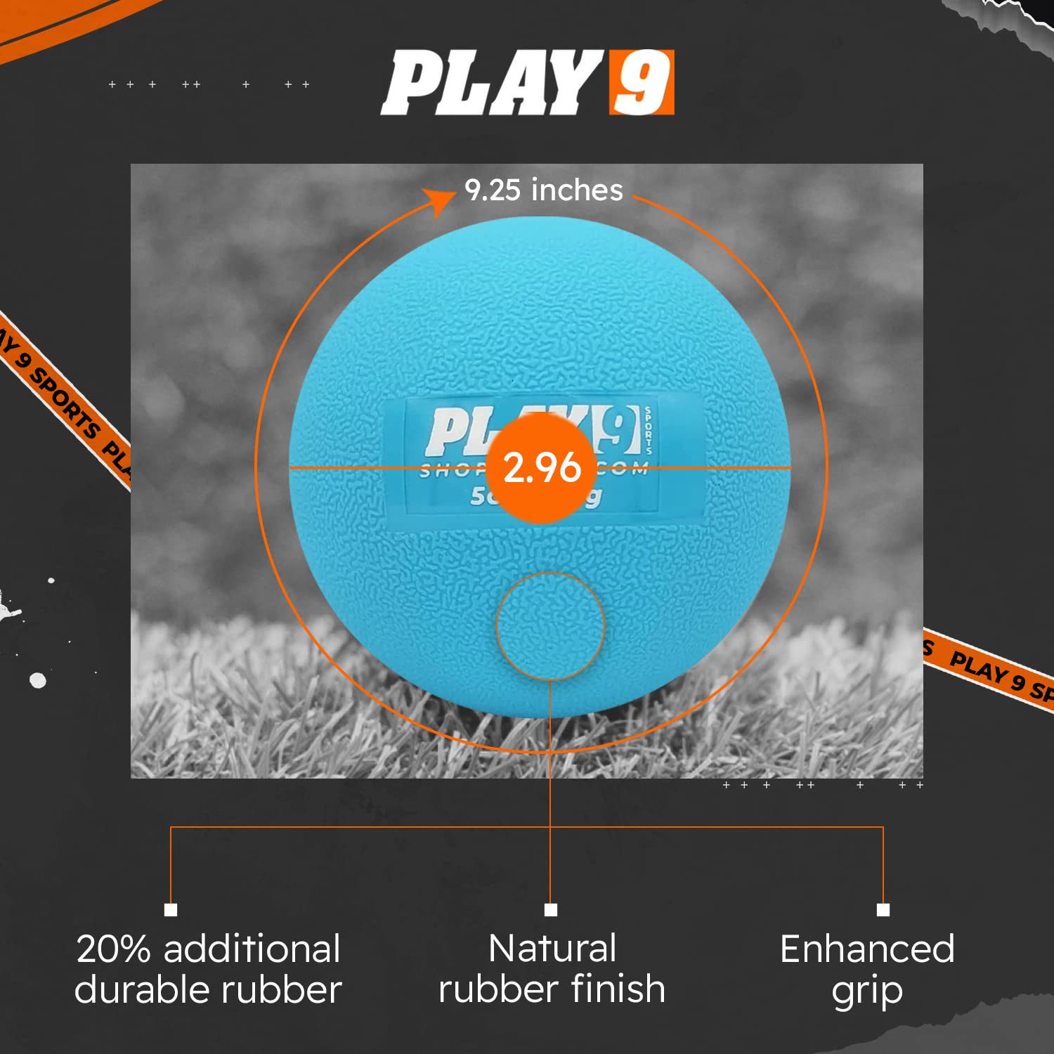 SHOP PLAY 9 - Premium Plyometric Weighted Baseballs for Arm Strength & Velocity Training - Textured Grip Baseballs for Throwing, Stretching & Pitching Drills - Perfect for Baseball Players, Coaches & Athletes - Enhance Performance & Prevent Injuries
