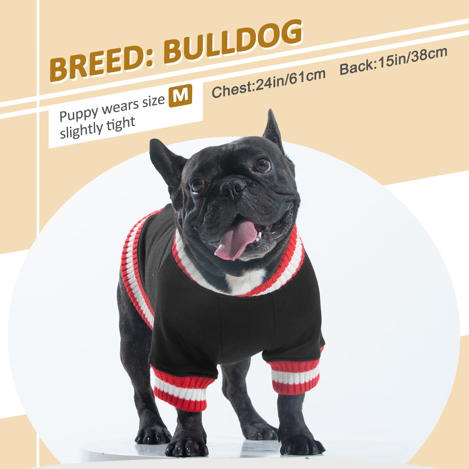FUAMEY Warm Fleece Dog Sweater - Soft Winter Pullover for Small & Medium Dogs, Cozy Pet Clothes for Boys & Girls, Cute Puppy Outfit in Black | Perfect for Cold Weather Walks & Indoor Comfort