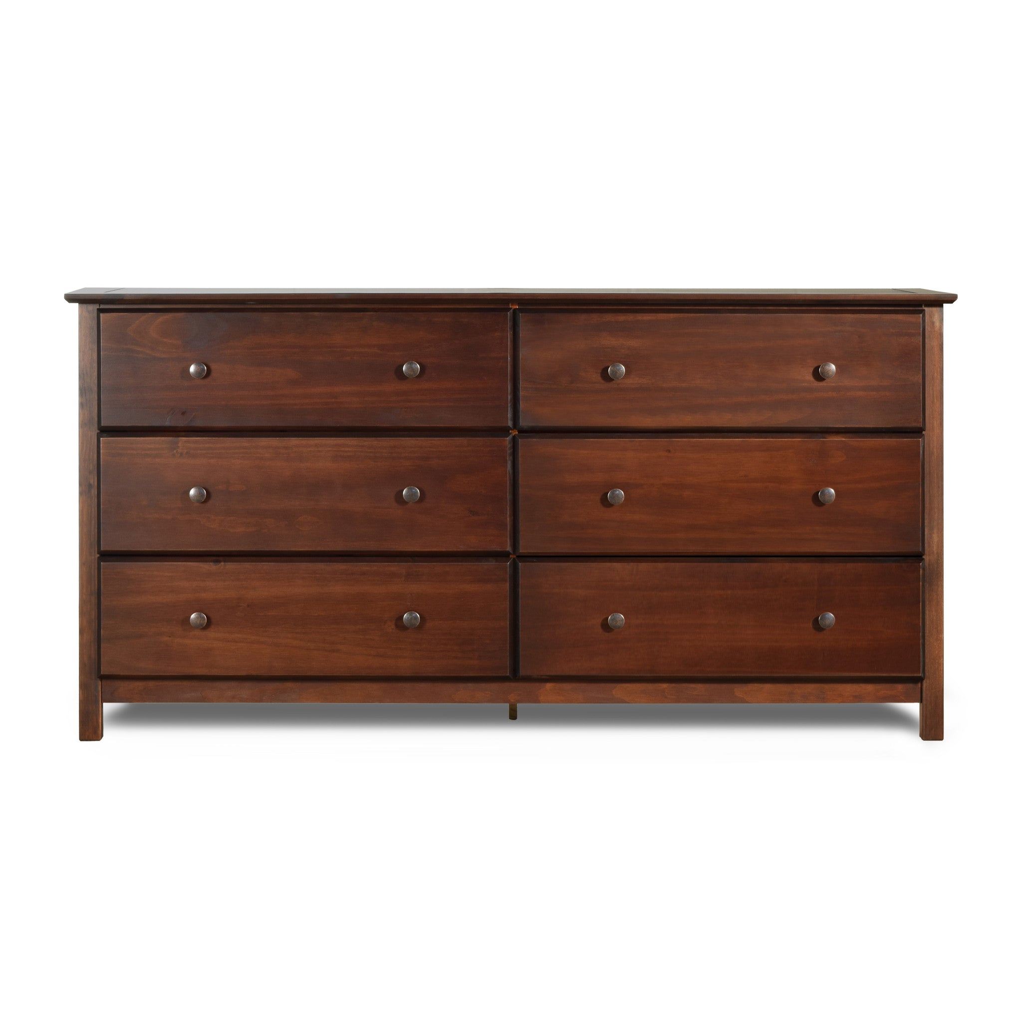 6 Drawer Shaker Dresser - Solid Wood Bedroom Furniture for Storage & Organization - Perfect for Bedrooms, Guest Rooms, and Dorm Rooms