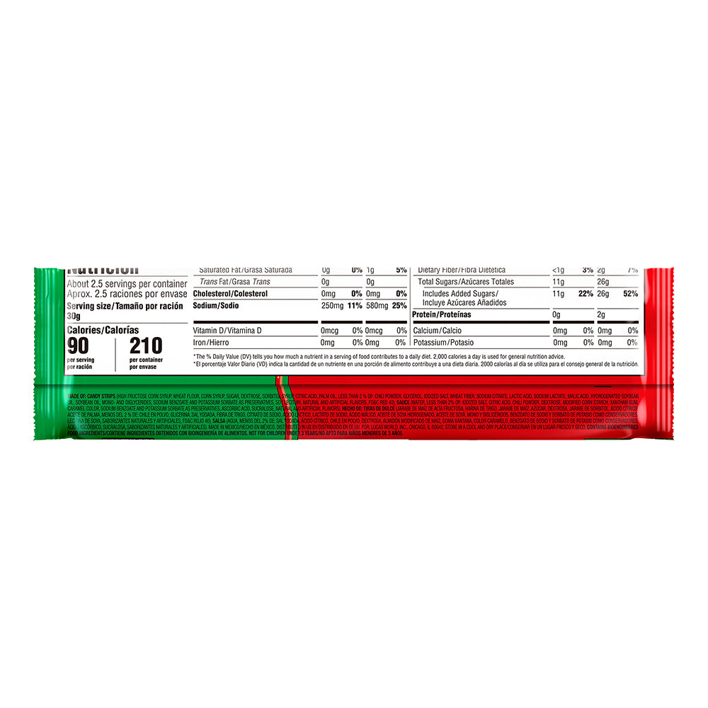Lucas Salsaghetti King Size Watermelon Flavor Candy | 6 Count Box | Mexican Candy for Parties, Snacking & Gifting
