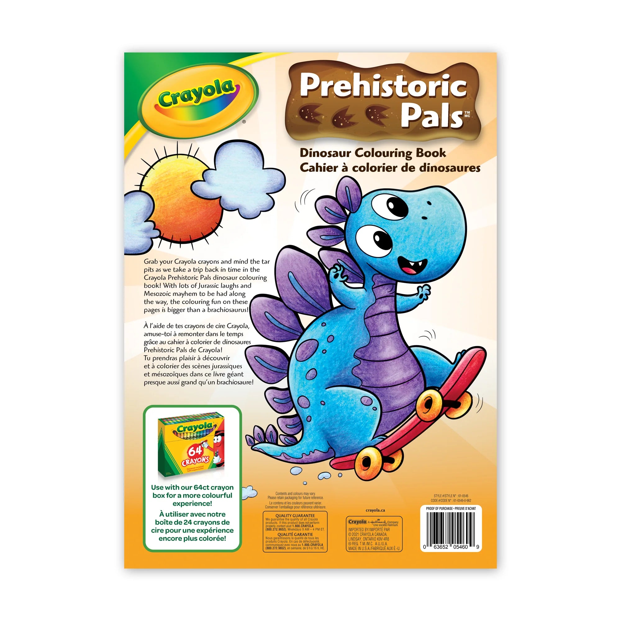 Crayola Prehistoric Pals Coloring Book - 176 Pages of Dinosaur & Animal Drawings for Kids | Fun Educational Activity for Home & Travel
