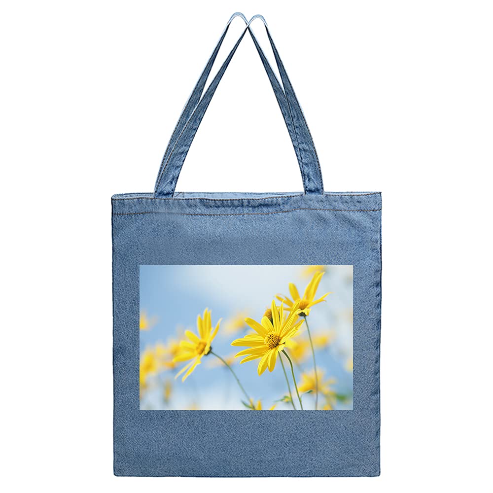 Ufcell Fashion Handbag - Cute Curly Haired Girl Design - Soft Denim Shoulder Bag for Women | Perfect for Casual Outings, Shopping & Travel