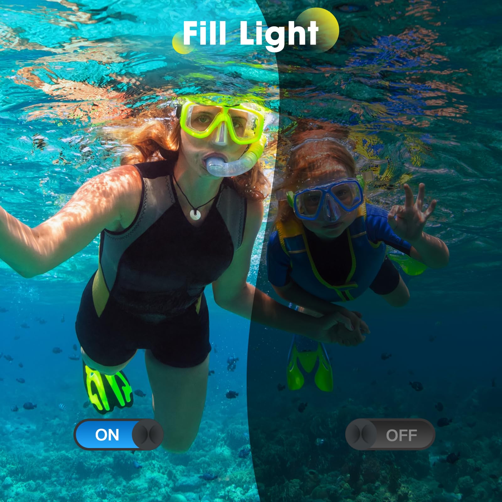 4K Waterproof Underwater Camera - 48MP Autofocus, 16X Zoom, Dual Screens for Selfie - 11FT Snorkeling & Diving - Compact Digital Camera with 2 Batteries (Green) - Perfect for Beach Vacations, Pool Parties & Underwater Photography