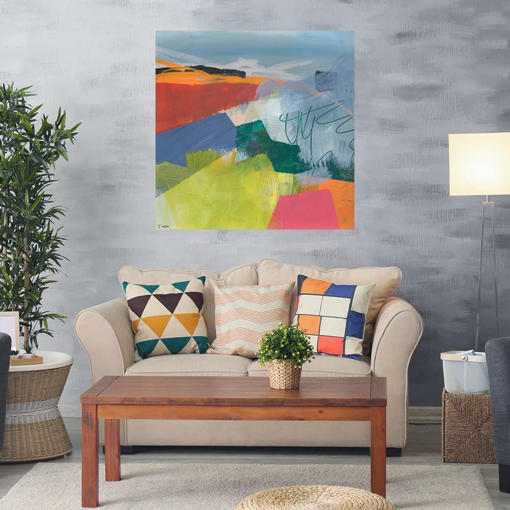 Jan Weiss Impressionist Canvas Wall Art - 37x37 Inch Ready to Hang Fine Art Painting for Living Room, Bedroom, Office & More - Perfect for Home Decor & Gift Giving