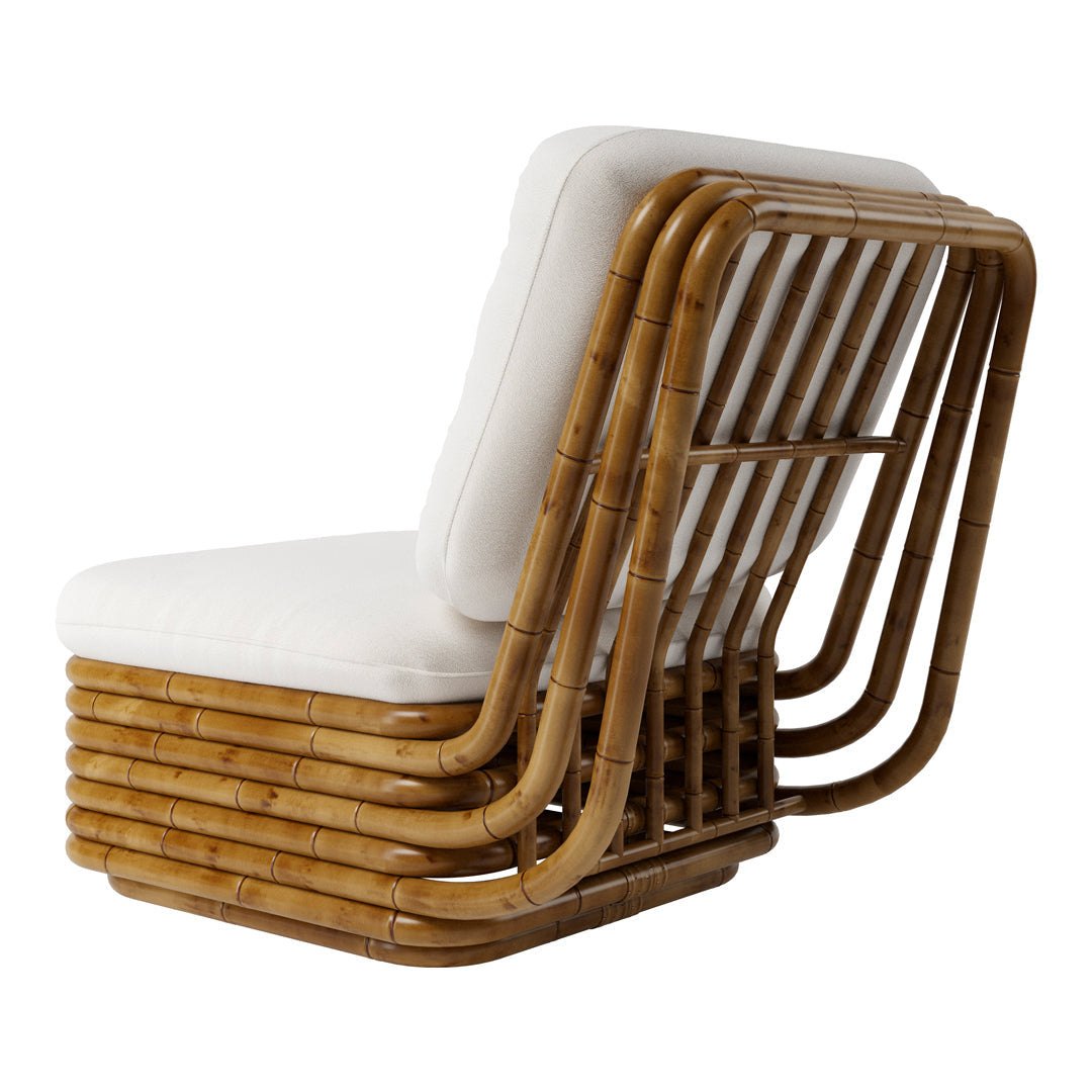 Bohemian 72 Lounge Chair - Handwoven Rattan Outdoor Patio Furniture for Garden, Poolside & Beach Relaxation | Comfortable Boho Style Seating with Cushions