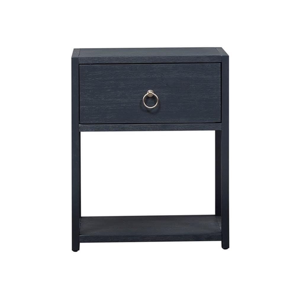 Liberty Furniture Industries Midnight 1 Shelf Accent Table - Modern Side Table for Living Room, Bedroom & Office - Compact End Table with Storage Shelf for Small Spaces