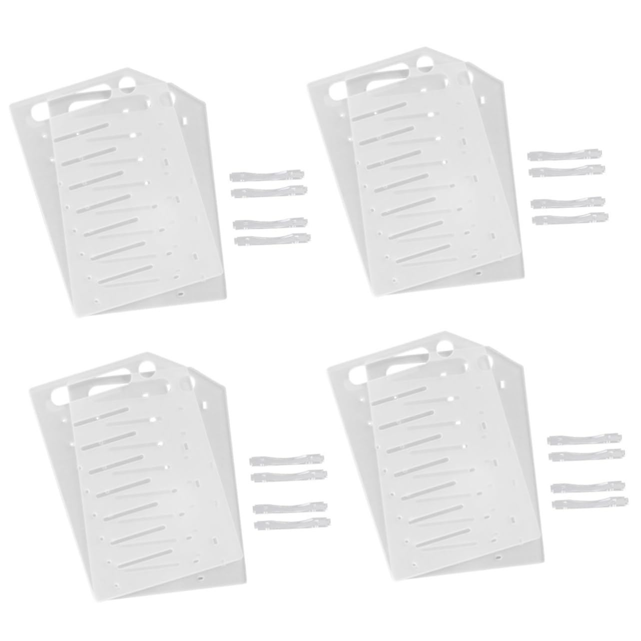 Housoutil 4 Sets Clear Acrylic HDD Shelf - External Hard Drive Case & DIY Hard Disk Rack for 3.5
