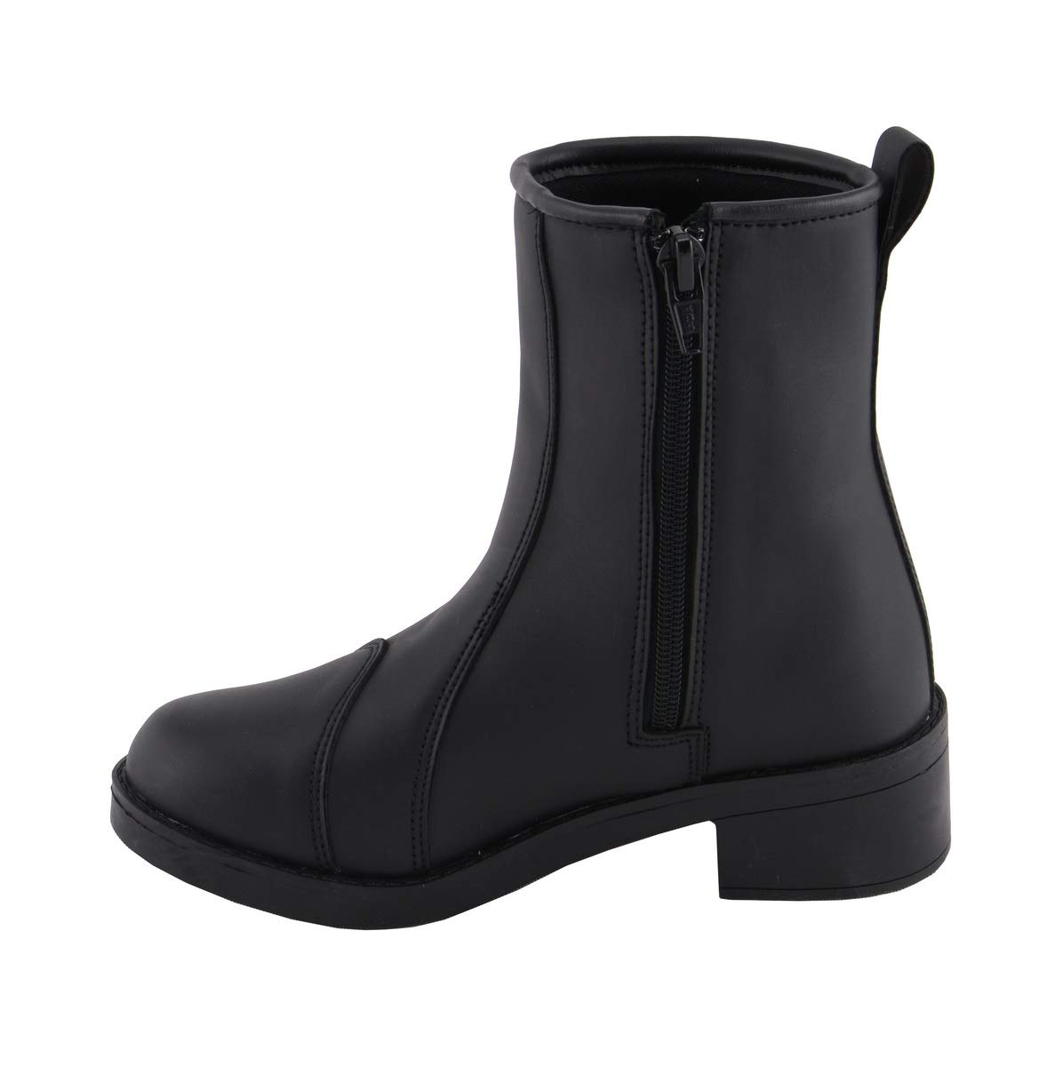 Milwaukee MBL9485 Women's Premium Black Leather Motorcycle Boots - Fashion Riding Boots with Toe Cap for Safety & Style - Size 8 - Perfect for Daily Commuting & Long Distance Rides