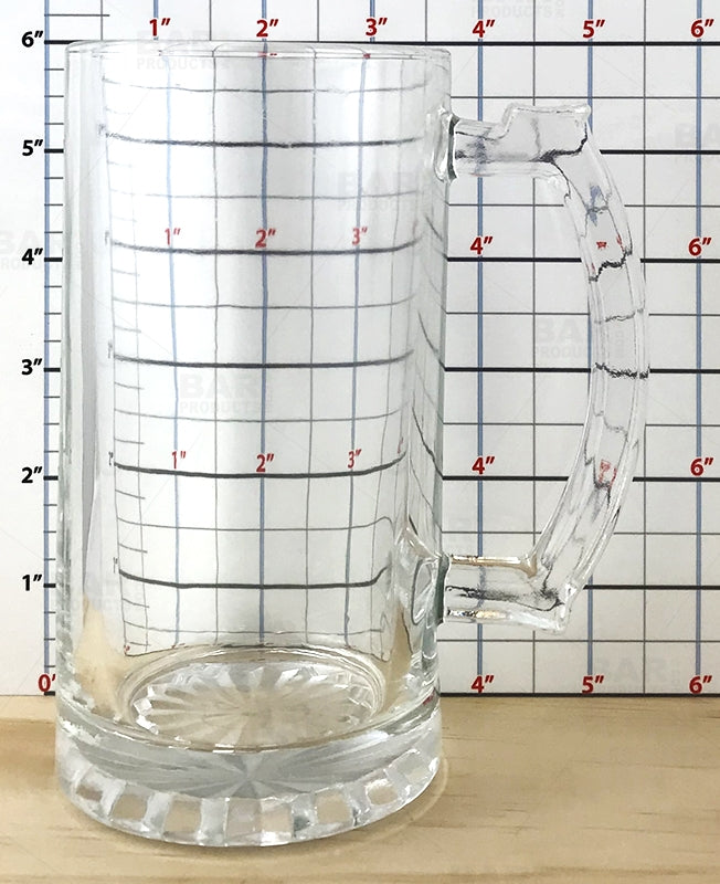 BarConic® 15 oz Beer Mug Glass - Heavy Duty Pub Style Drinking Glass for Beer, Soda, Cocktails - Perfect for Parties, Bars, and Home Use