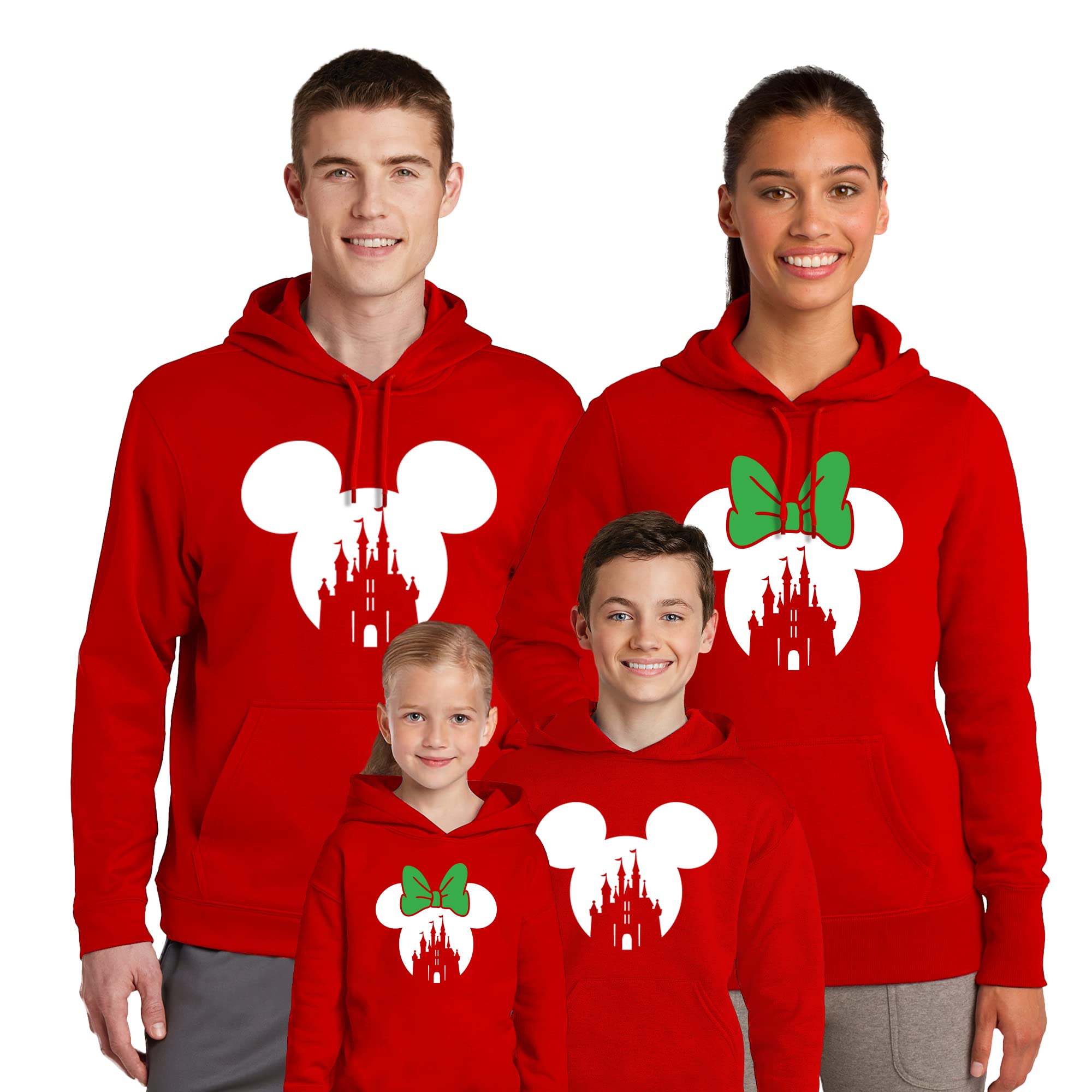 Matching Family Cotton Hoodies - Mickey & Minnie Mouse Hooded Sweatshirts for Couples, Parents & Kids | Perfect for Disney Vacations, Christmas Pajamas & Family Photo Outfits