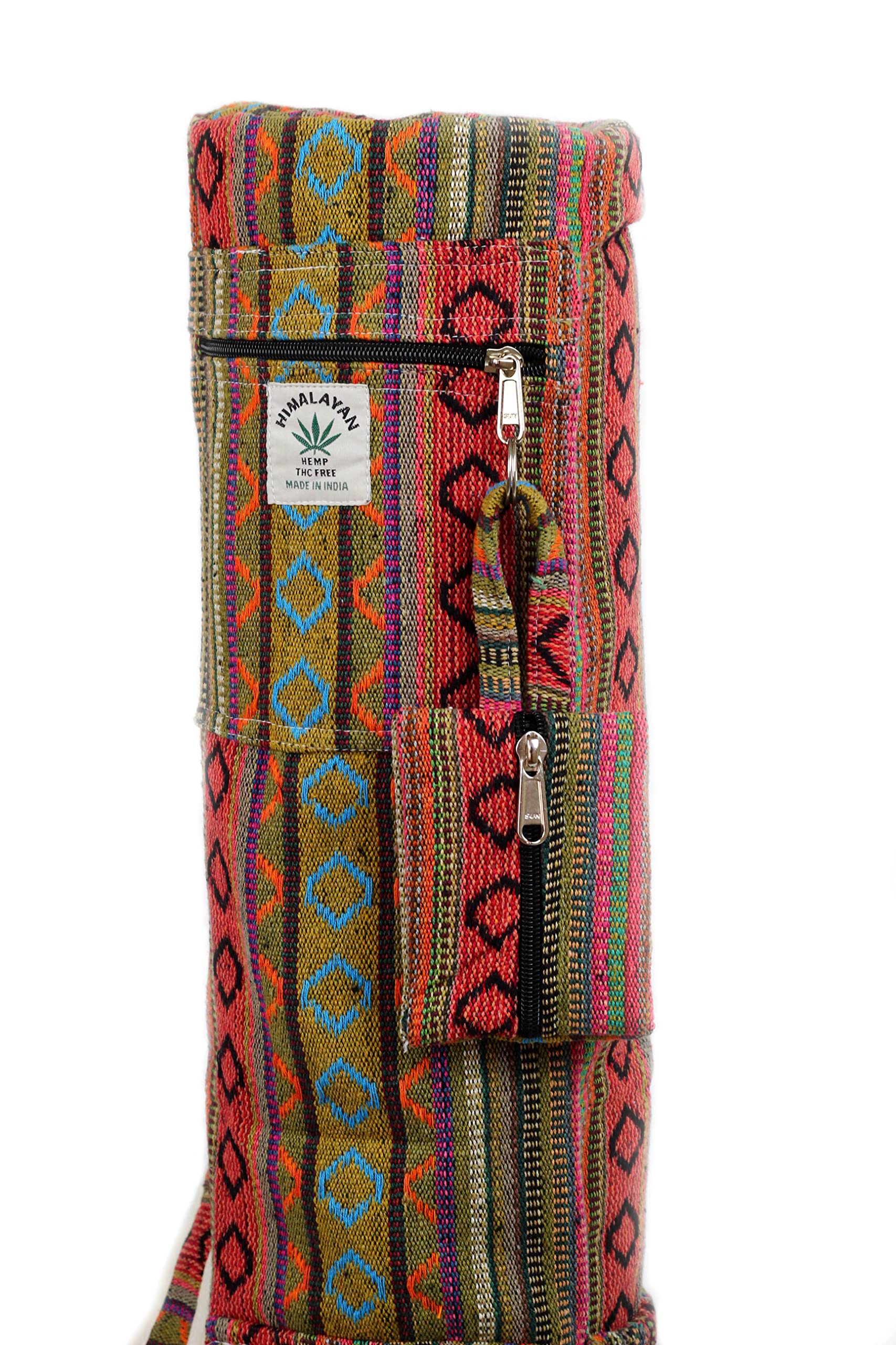 Eco-Friendly Hemp Yoga Mat Bag with Full-Zip Closure - Fits Up to 26 Inches Yoga Mat - Perfect for Yoga, Pilates, Gym & Travel - Sustainable Yoga Mat Carrier for Active Lifestyles