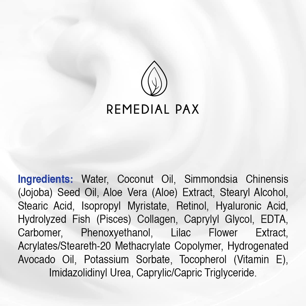 REMEDIAL PAX Collagen Cream with Retinol & Hyaluronic Acid - Anti-Aging Day & Night Face Moisturizer for Women & Men | Hydrating Facial Lotion to Reduce Wrinkles & Fine Lines | Perfect for Dry Skin Care Routine & Daily Hydration