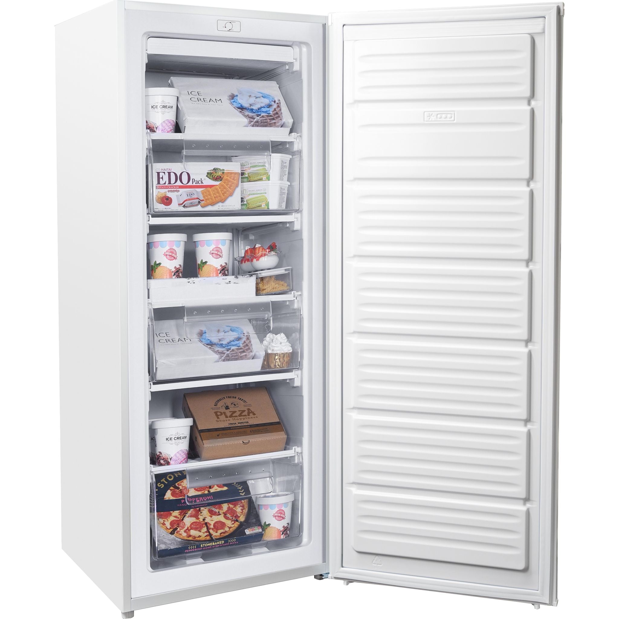 Danby 6.0 Cu. Ft. Upright Freezer - Energy Efficient White Deep Freezer for Home, Garage & Basement (DUFM060B2WDB) - Perfect for Storing Frozen Foods, Meal Prep & Bulk Groceries
