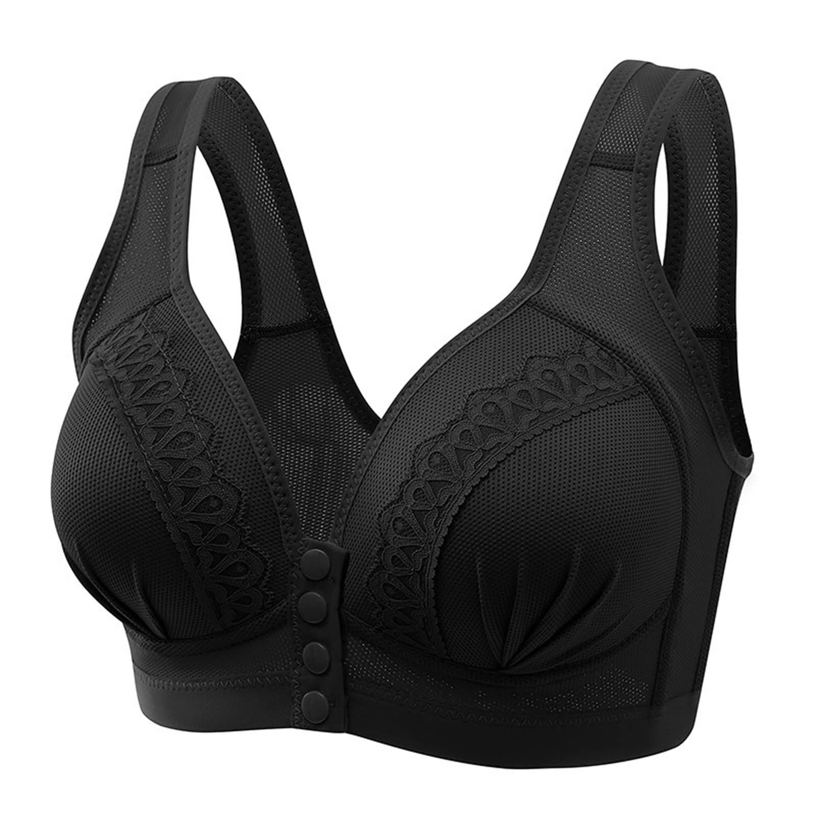 Sexy Lace Front Sports Bra for Women - Adjustable Shoulder Straps, Underwire Support, Large Size with Push Up Cups - Perfect for Gym, Running & High-Impact Workouts
