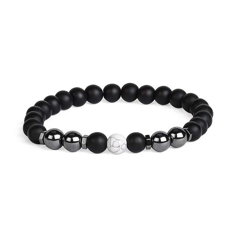 Black Magnetic Therapy Anklet with Obsidian Beads - Adjustable Energy Protection & Anti-Swelling Bracelet for Men & Women - Perfect Wellness Gift for Mother - Ideal for Yoga, Meditation & Daily Stress Relief