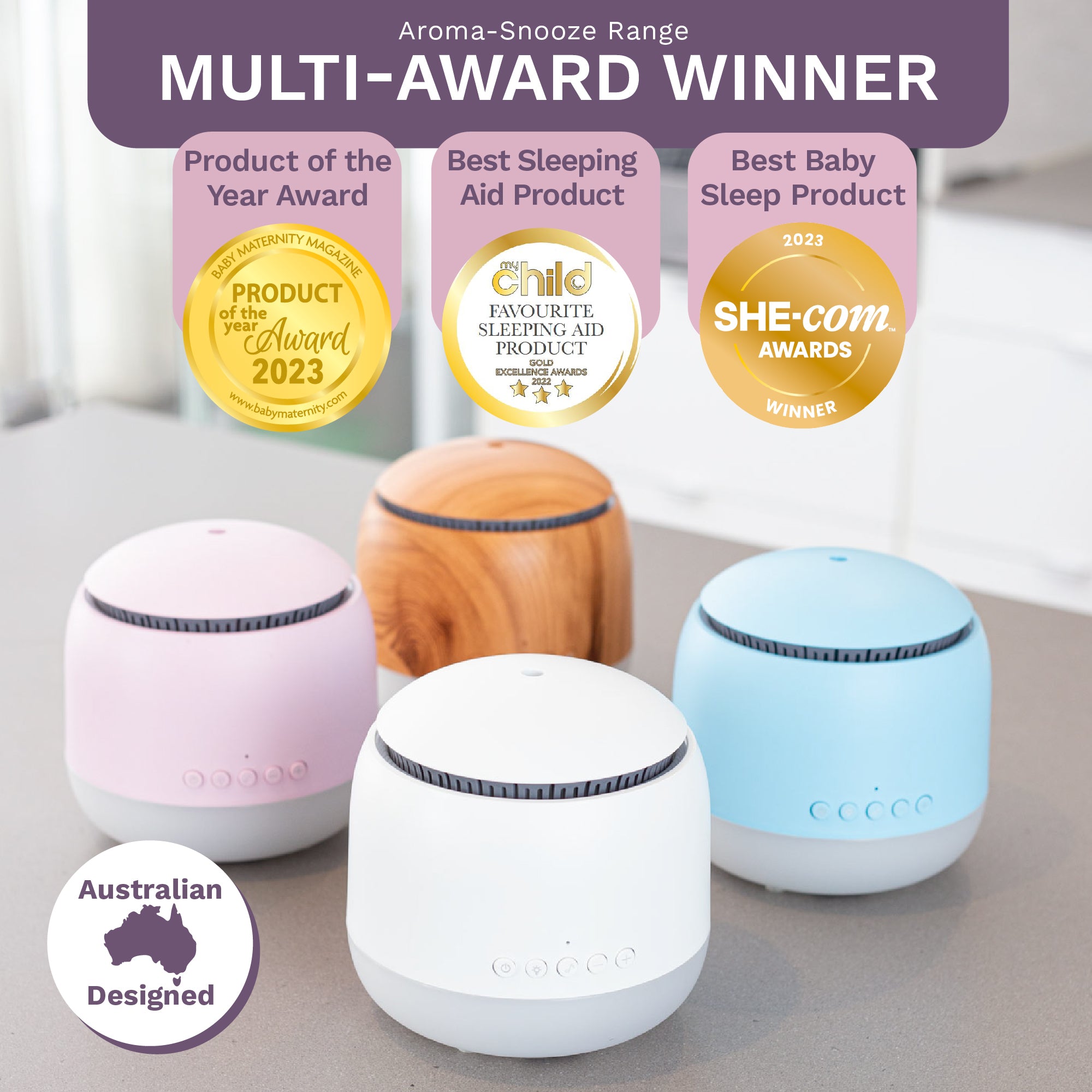 Aroma Snooze 7-in-1 Essential Oil Diffuser & Sleep Aid - Natural Relaxation for Bedroom, Yoga, Meditation & Stress Relief